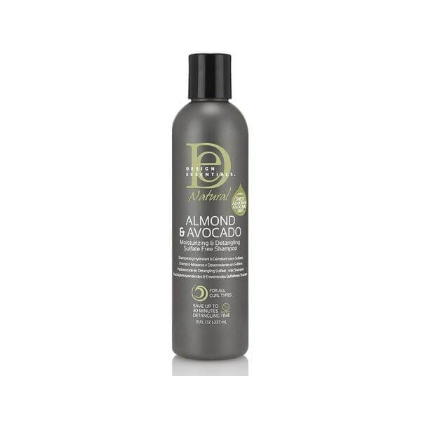 Design Essentials Almond & Avocado Moisturizing & Detangling Sulfate Free Shampoo 365g.